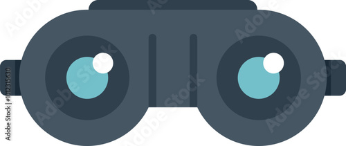 Black binoculars field glasses are enabling a close up view for birdwatching or spying