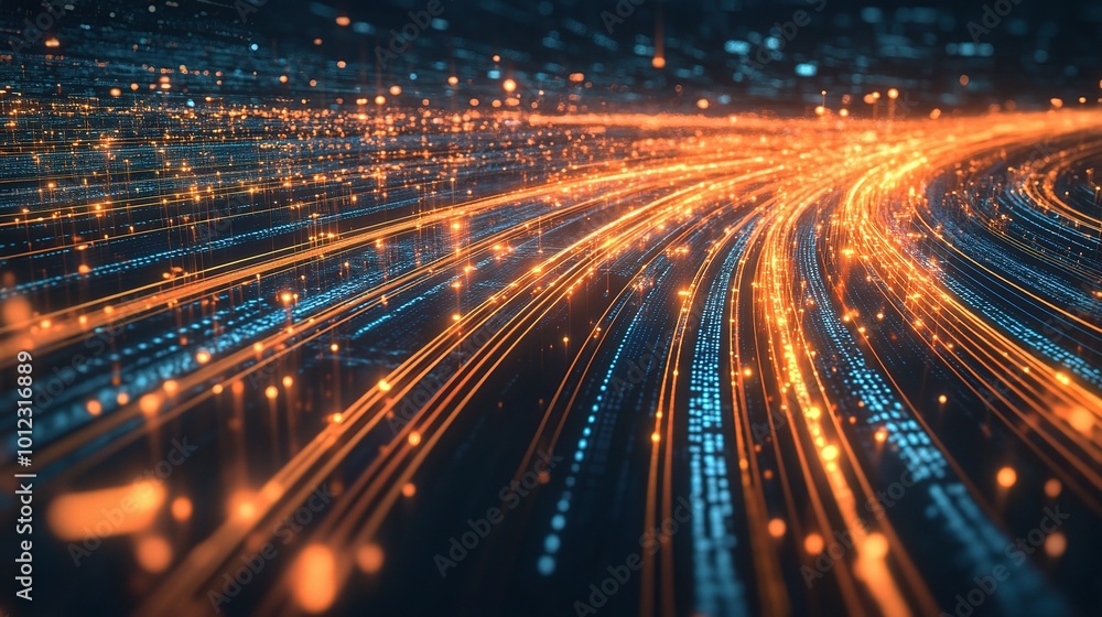 Vibrant Light Trails in Dynamic Motion Vibrant Light Trails in Dynamic Motion