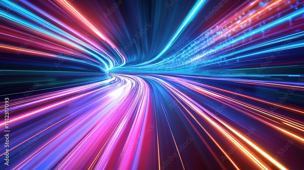 Vibrant Light Trails in Motion Vibrant Light Trails in Motion