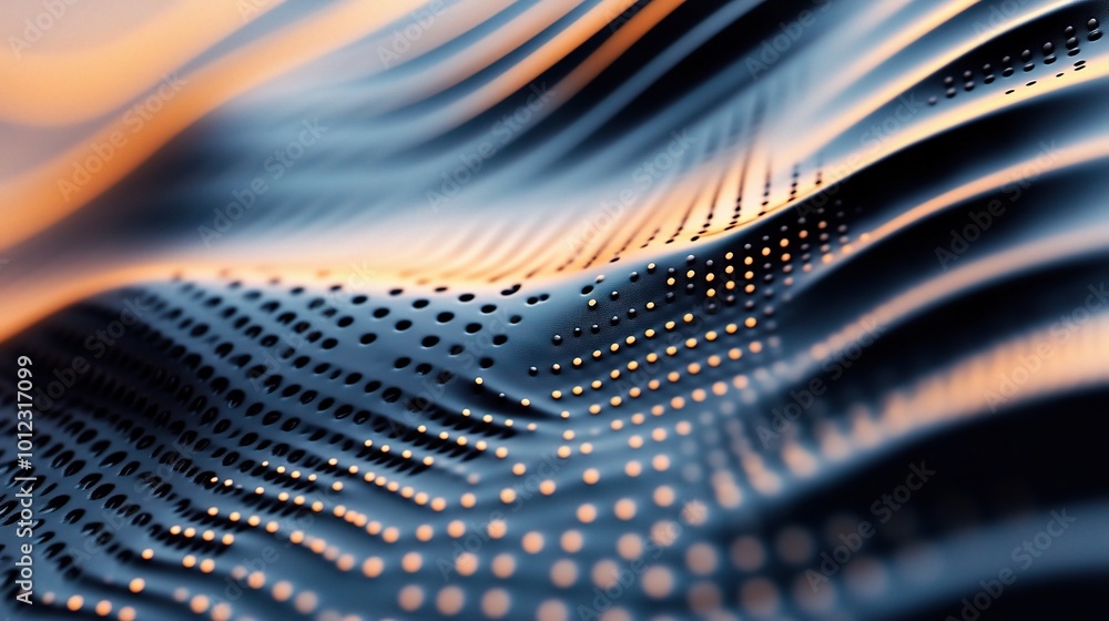 Abstract Waves with Dots and Smooth Flowing Patterns Abstract Waves with Dots and Smooth Flowing Patterns