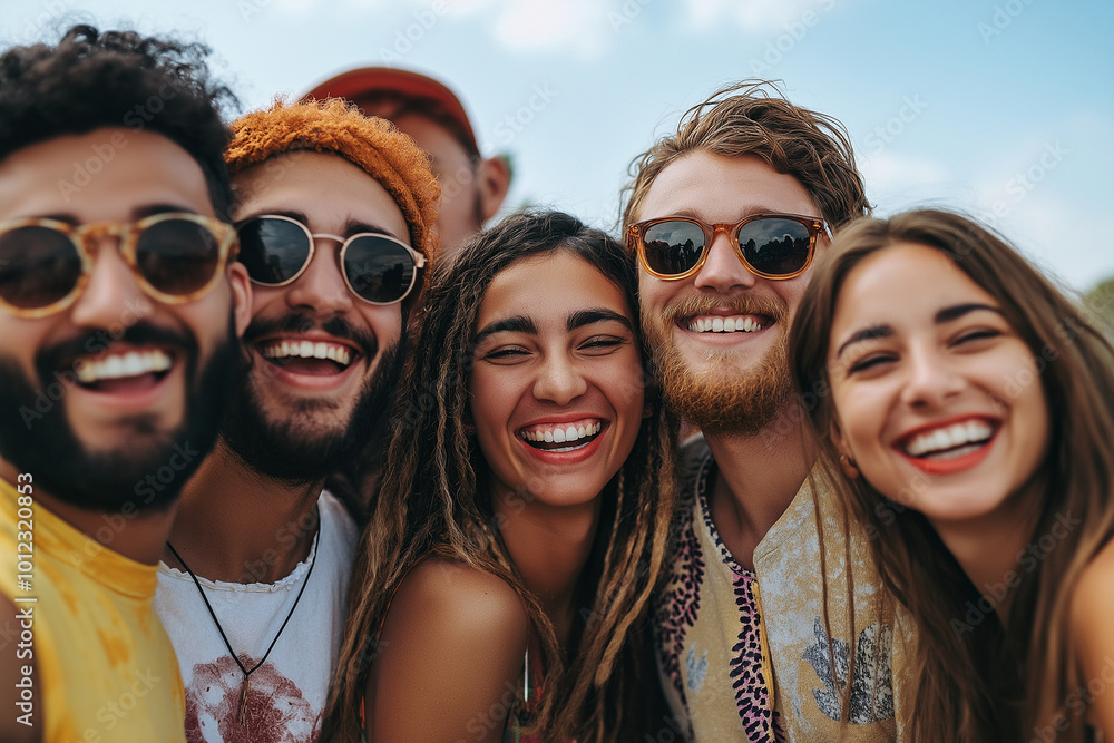 A group of people are smiling and posing for a picture A group of people are smiling and posing for a picture