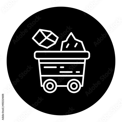 Mining Cart Vector Icons