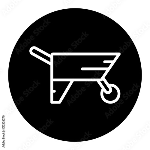Wheelbarrow Vector Icons