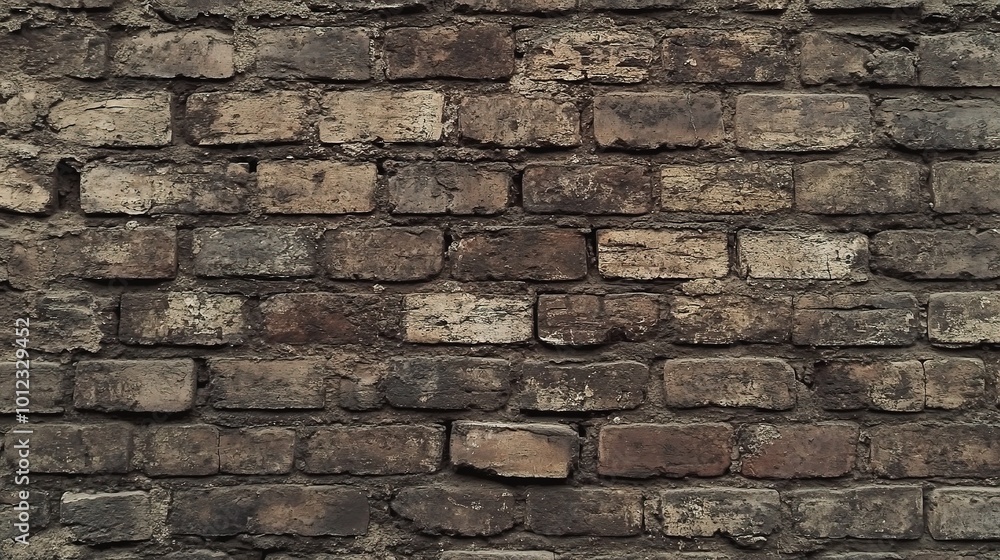 Fototapeta premium Textured Brick Wall in Earthy Tones