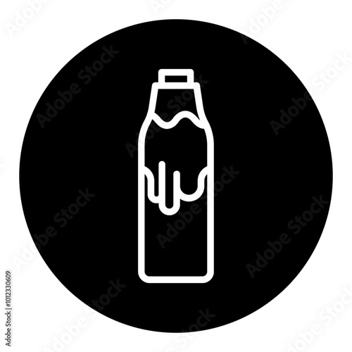 Milk Bottles Vector Icons