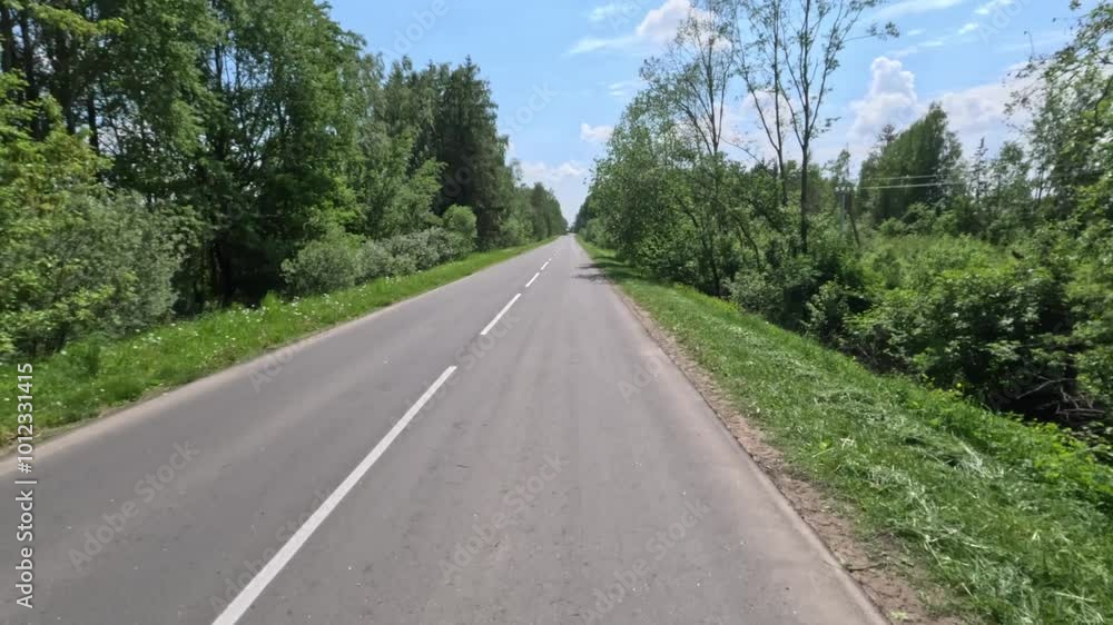 Road view on a summer day. Highways and cars, roadside and white road line markings. Road view on a summer day. Highways and cars, roadside and white road line markings.