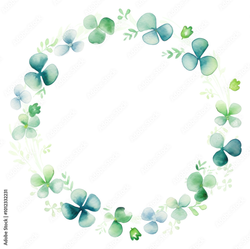 PNG Lucky clover circle border pattern wreath plant. PNG Lucky clover circle border pattern wreath plant.