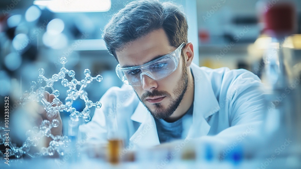 Scientist Conducting Research in Laboratory Environment Scientist Conducting Research in Laboratory Environment