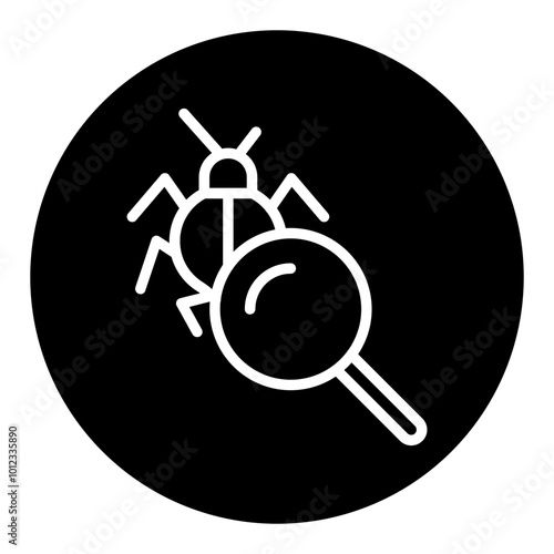 Bug Search Vector Icons