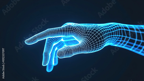 3D Wireframe Model of Human Hand