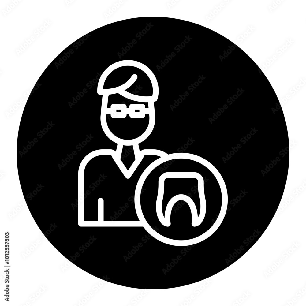 Male Dentist Vector Icons