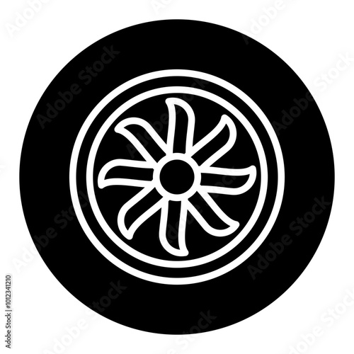Plane Turbine Vector Icons