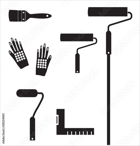 Renovation and repair tools icons. Renovation and repair tool icon set vector illustration