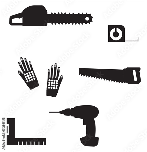Renovation and repair tools icons. Renovation and repair tool icon set vector illustration