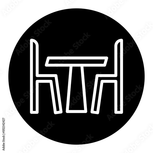 Dinner Table Vector Icons