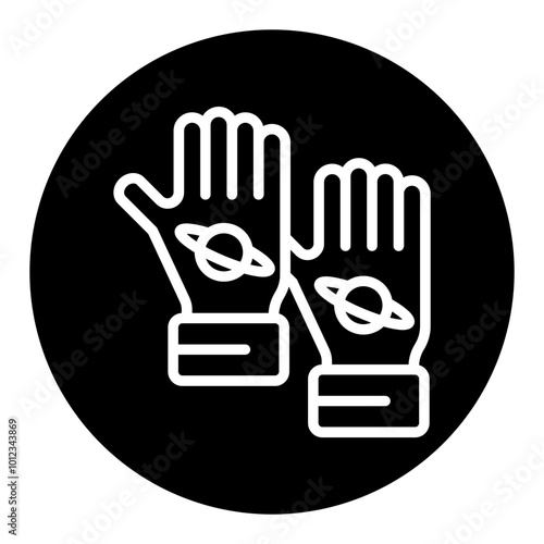 Space Gloves Vector Icons