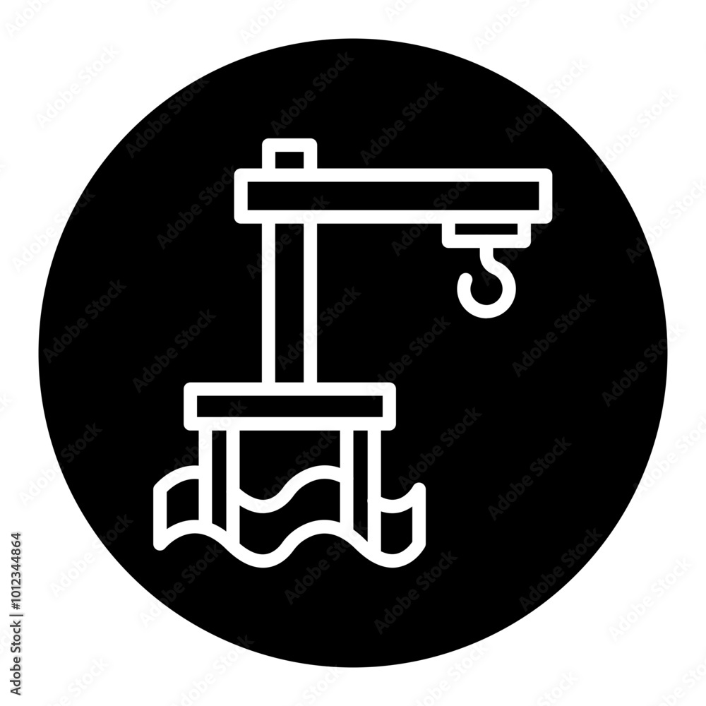 Harbor Crane Vector Icons Harbor Crane Vector Icons