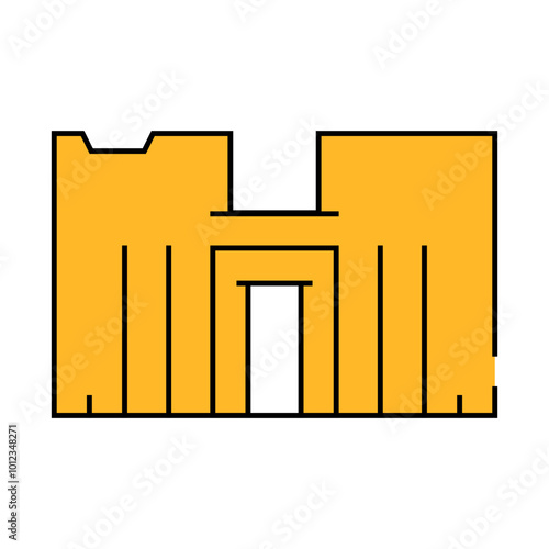 horus temple line icon vector. horus temple sign. isolated symbol illustration