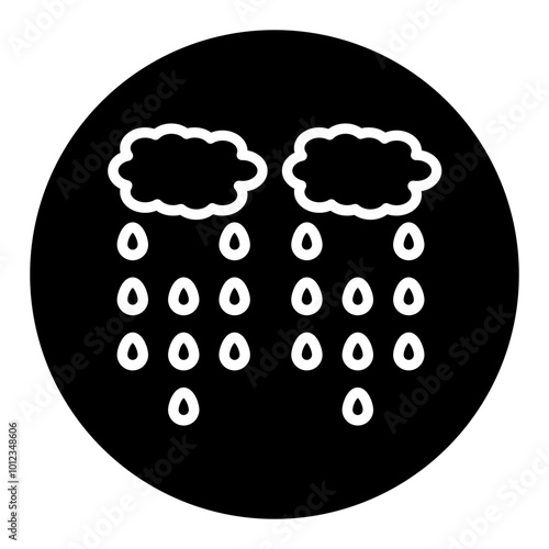 Heavy Rain Vector Icons