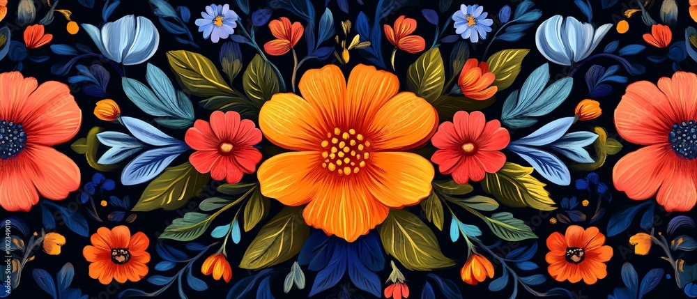Traditional Mexican textile designs in a seamless pattern background, featuring rich colors and detailed patterns Traditional Mexican textile designs in a seamless pattern background, featuring rich colors and detailed patterns