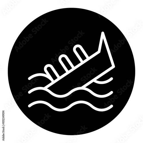 Boat Sink Vector Icons