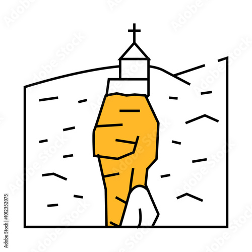 katskhi pillar line icon vector. katskhi pillar sign. isolated symbol illustration