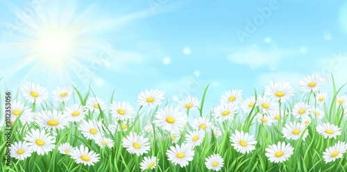 Background of a bright, sunny spring, summer blue sky