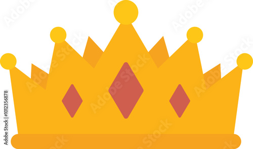 Golden crown adorned with red jewels, symbolizing royalty, authority, and the weight of leadership