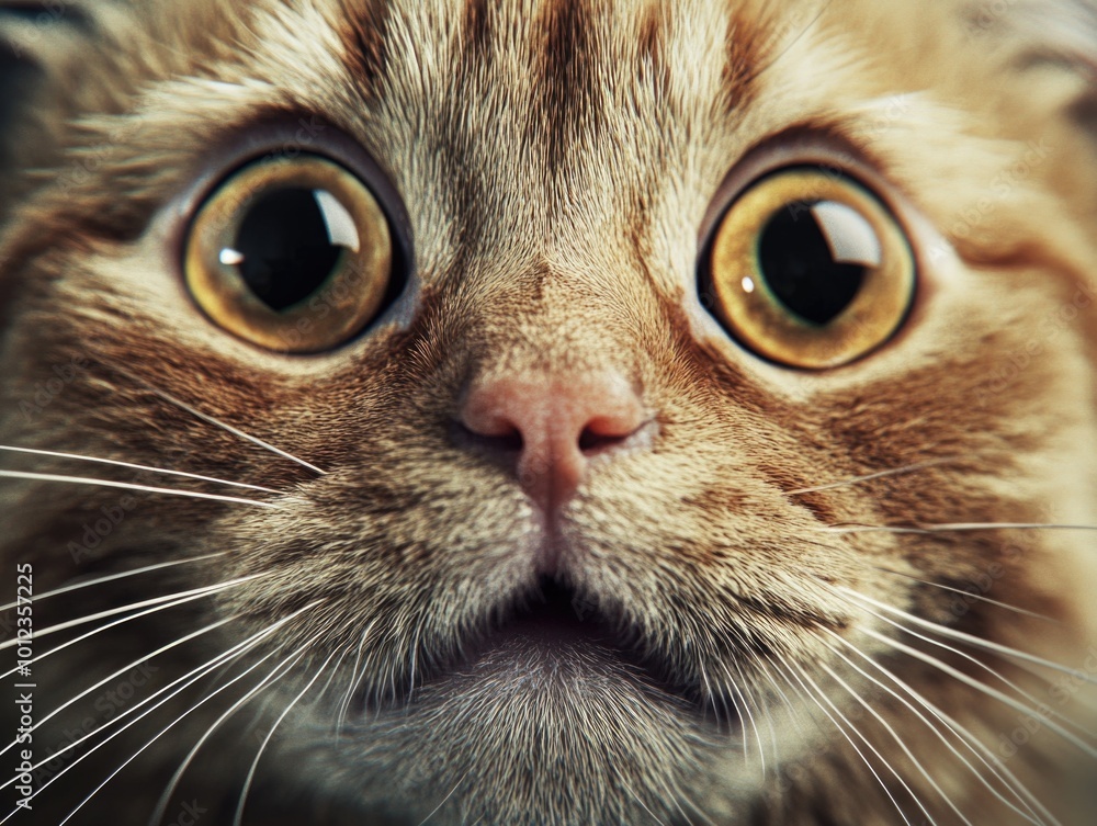 Striking Orange Tabby Cat with Expressive Eyes