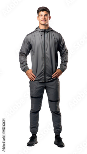 PNG Athlete man sport wear sweatshirt.