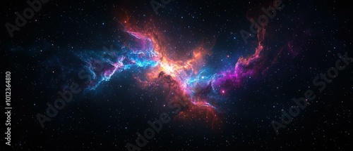 Wallpaper Mural Vibrant Cosmic Explosion A Colorful Universe of Stars and Galaxies Blending in Space Torontodigital.ca