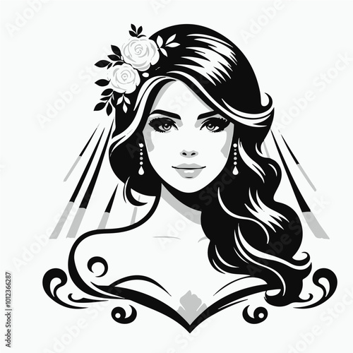 Woman dressed as a bride