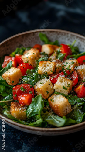 Photo of Fresh Tomato and Crouton Salad with Herbs