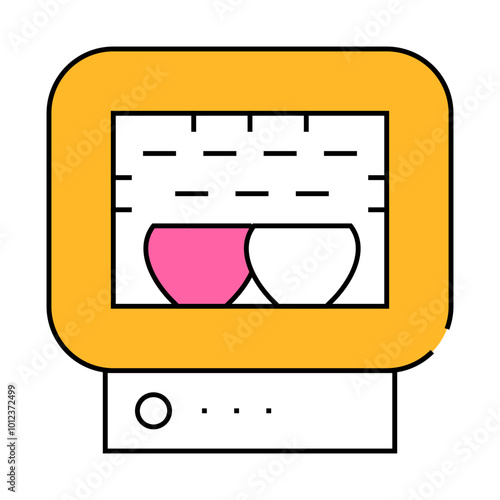 roasting chamber line icon vector. roasting chamber sign. isolated symbol illustration