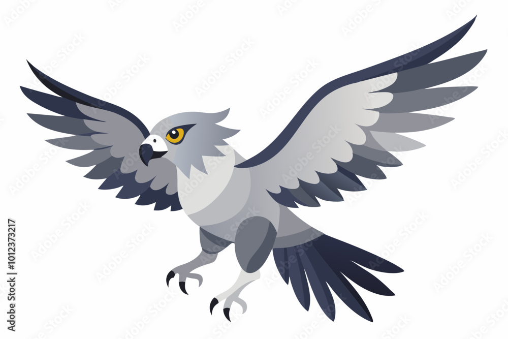 Fototapeta premium Dangerous bird vector art illustration