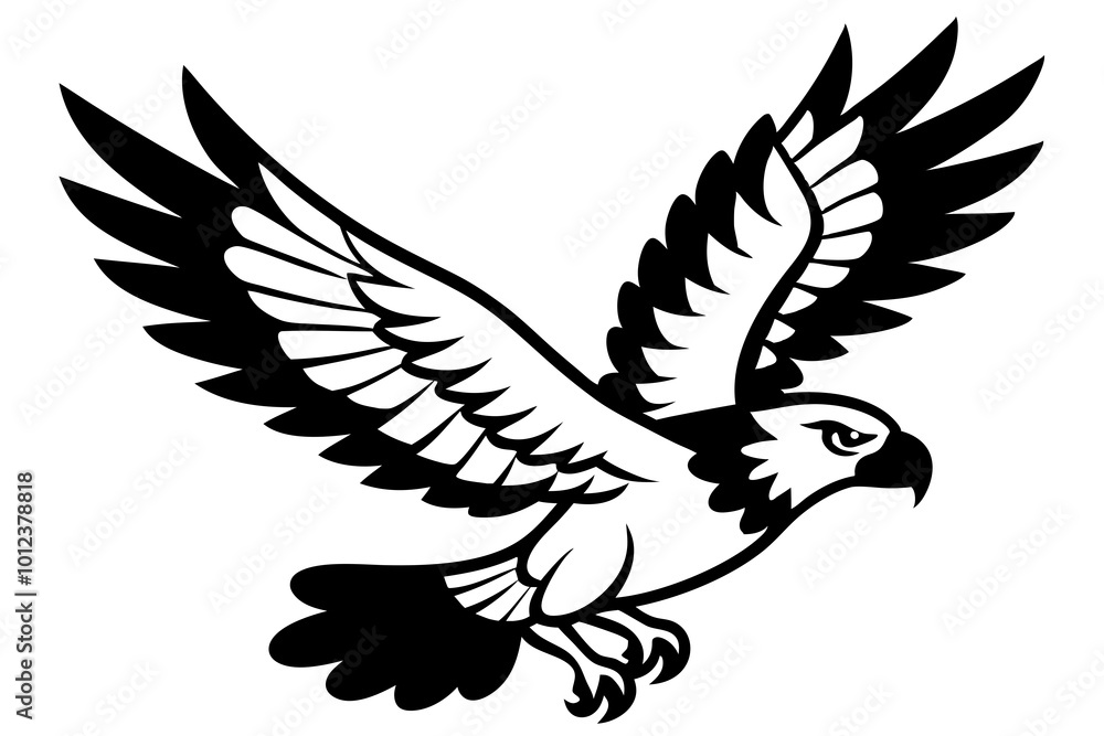 Obraz premium Cute Dangerous flying bird vector illustration