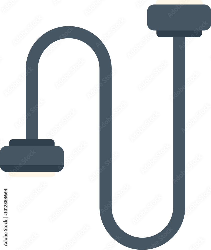 Vacuum cleaner hose creating a u shape on a white background Vacuum cleaner hose creating a u shape on a white background
