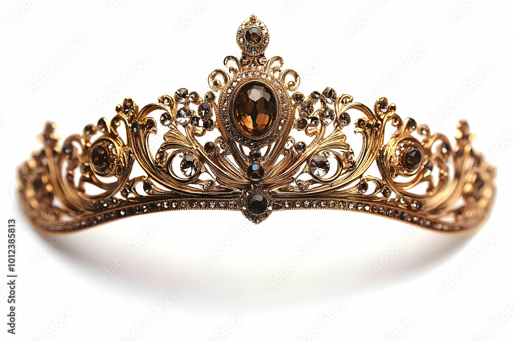 Obraz premium Golden Crown Photo with Jewels and Diamonds