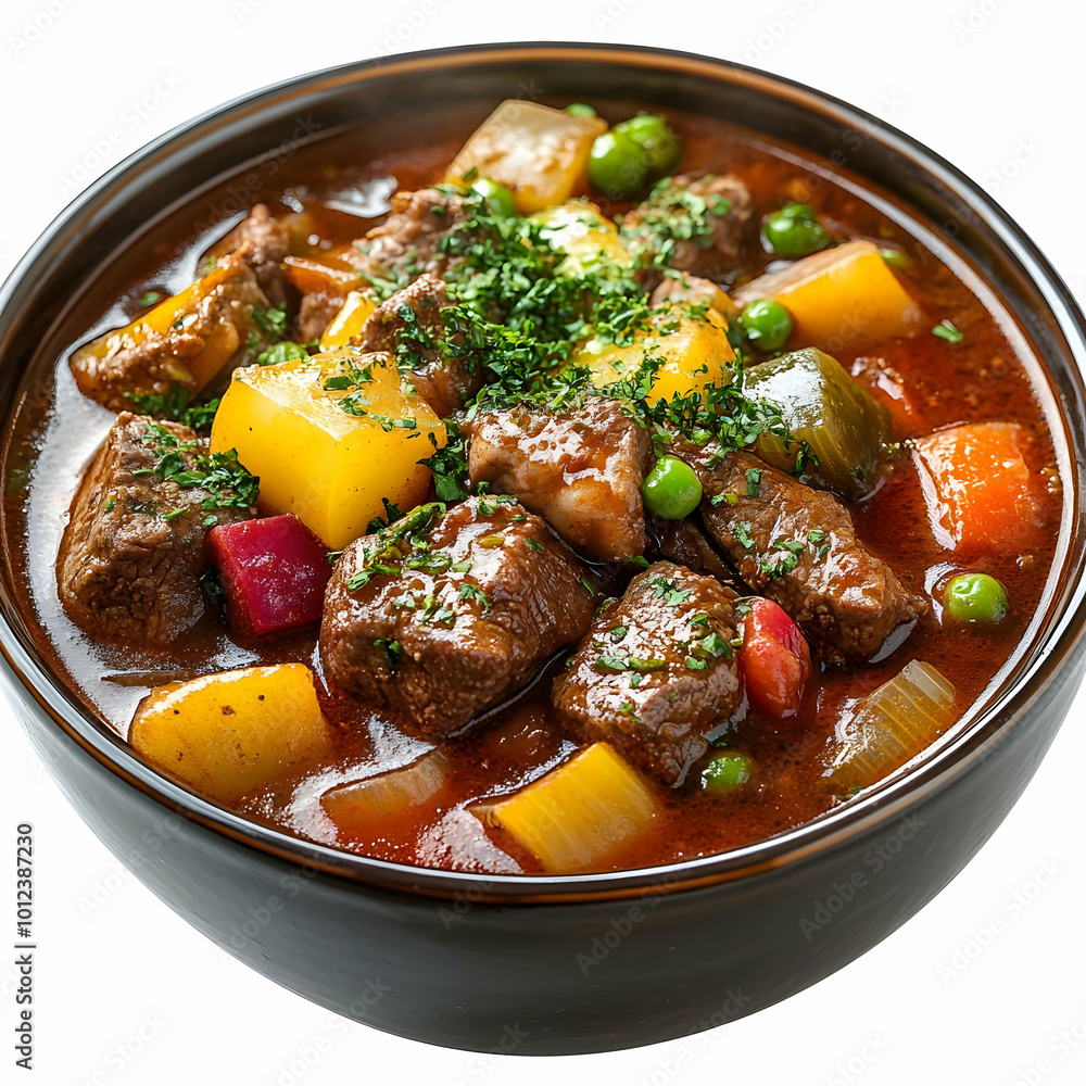 Hearty Beef Stew Photo - Vegetables, Potatoes, Parsley Hearty Beef Stew Photo - Vegetables, Potatoes, Parsley