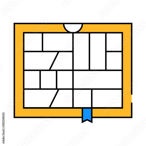 comics book line icon vector. comics book sign. isolated symbol illustration