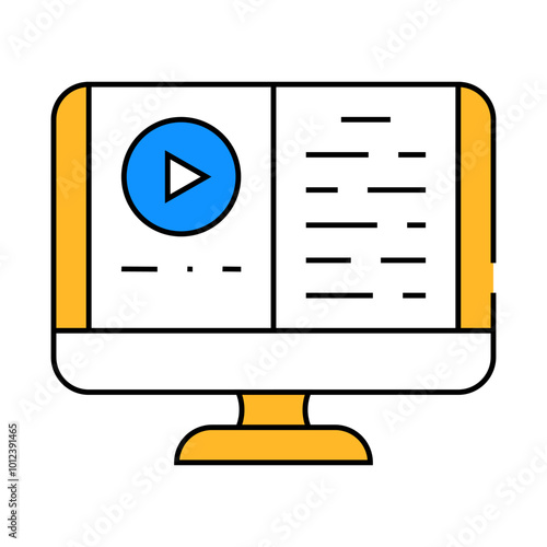 audio book line icon vector. audio book sign. isolated symbol illustration