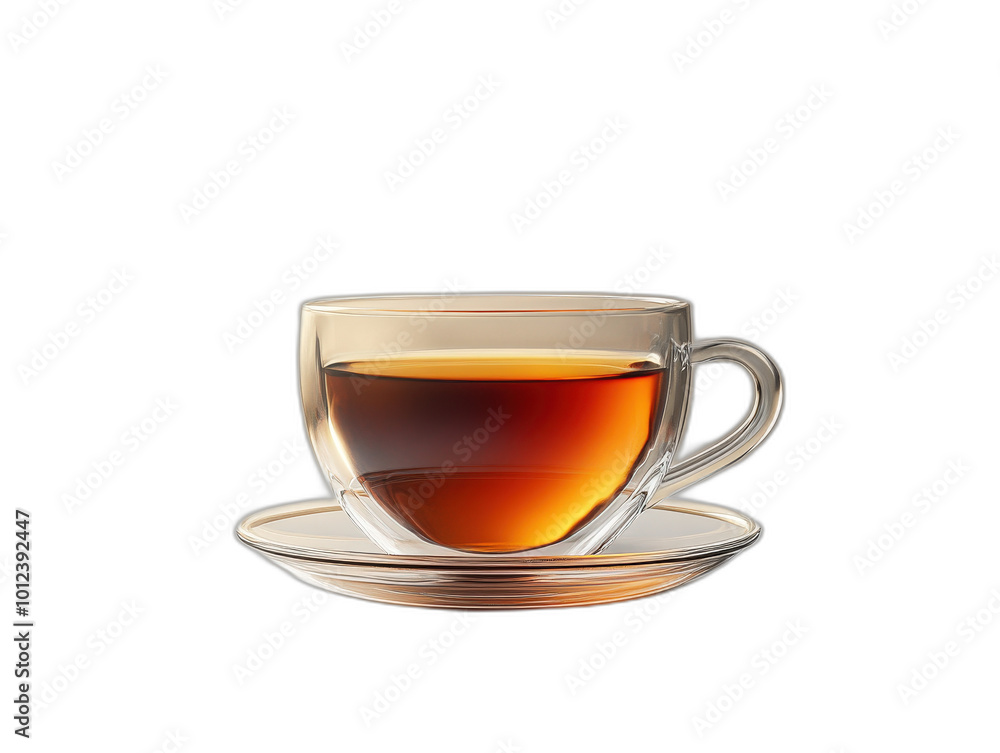 Pure Elegance - Glass Cup of Tea with Cinematic Lighting on White Background | National Geographic Style Product Photography with Clipping Path Pure Elegance - Glass Cup of Tea with Cinematic Lighting on White Background | National Geographic Style Product Photography with Clipping Path