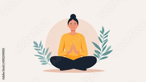 Wallpaper Mural Meditation practice for mindfulness and relaxation Torontodigital.ca