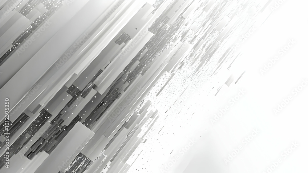 Obraz premium Abstract White 3D Background with Geometric Shapes