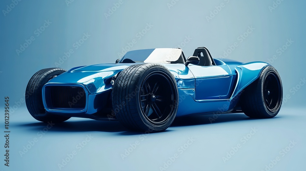 A realistic sports automobile with a background isolation. Illustration in three dimensions A realistic sports automobile with a background isolation. Illustration in three dimensions