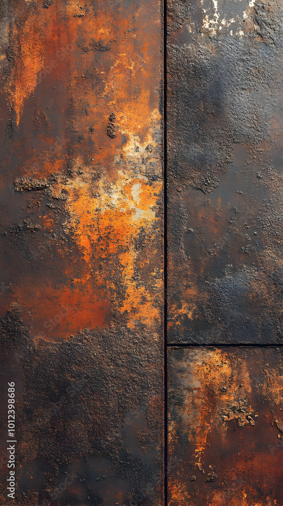 Abstract Background - Rustic Orange and Brown Textured Metal