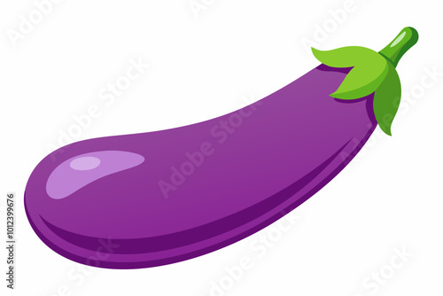  Cute Brinjal vector art illustration 