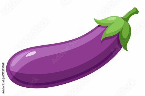  Cute Brinjal vector art illustration 