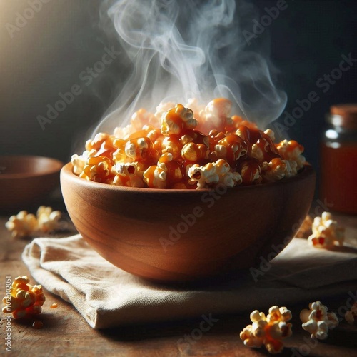 karamellisierte Popcorn photo