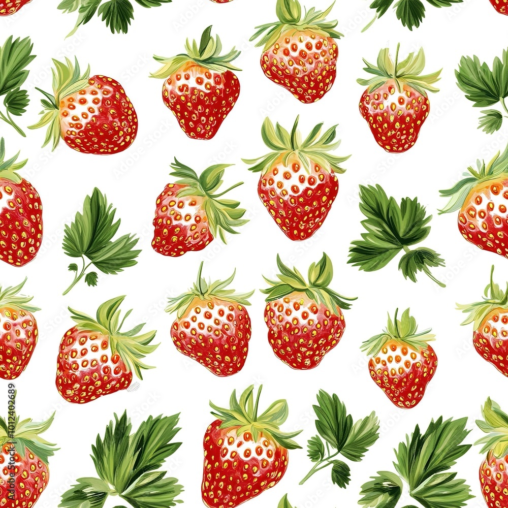 Seamless Pattern with stawberries. Seamless Pattern with stawberries.